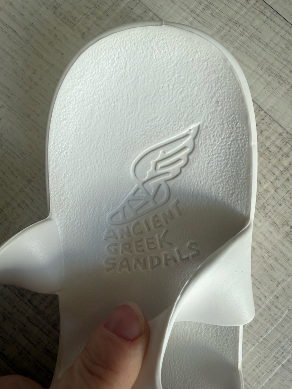 Ancient Greek Sandals Ikaria White Jelly Wing Sandal Flat Italy Size 37 Summer - Picture 7 of 11
